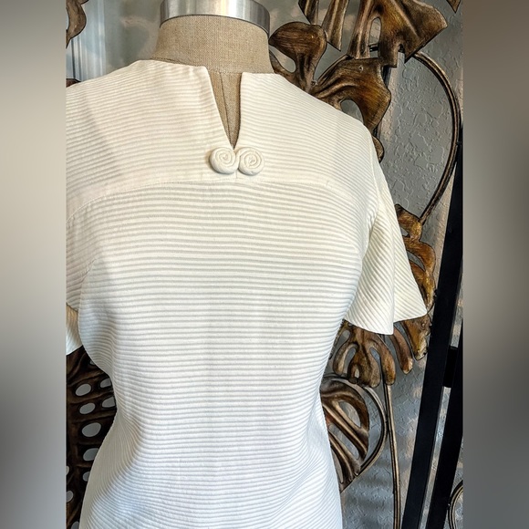 Merley True Vintage White Knee Length A- Line Dress Women’s Size M - Picture 7 of 16